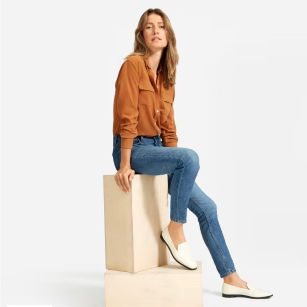 Everlane mid-rise medium wash jeans